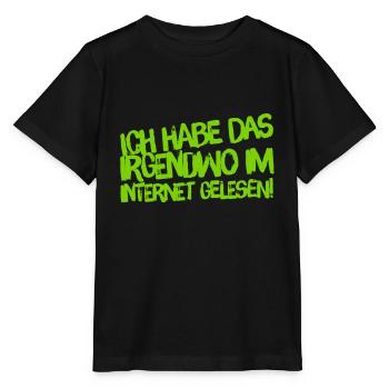 aus dem Internet - Stanley/Stella Kinder T-Shirt MINI CREATOR  - Schwarz - Vorne - Mikhail (115cm)