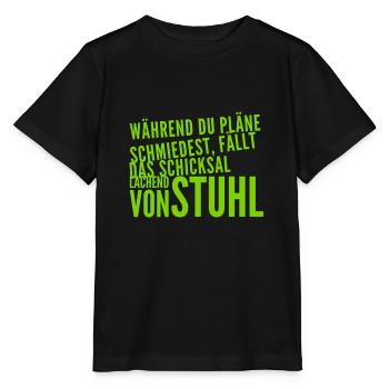 Pläne machen ist sinnlos - Stanley/Stella Kinder T-Shirt MINI CREATOR  - Schwarz - Vorne - Mikhail (115cm)