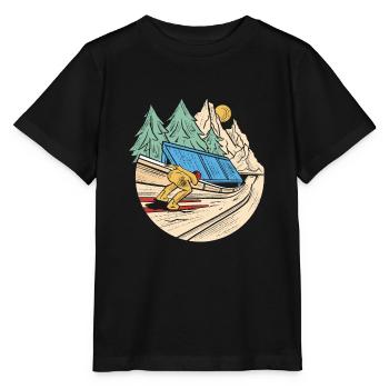 Sauteurs à ski sur le tremplin de saut à ski, Zieeeehhhh - T-shirt bio MINI CREATOR Stanley/Stella Enfant - noir - Devant - Mikhail (115cm)