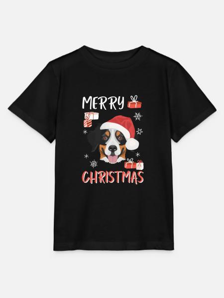 Berner Sennenhund Weihnachten - Stanley/Stella Kinder T-Shirt MINI CREATOR - Schwarz