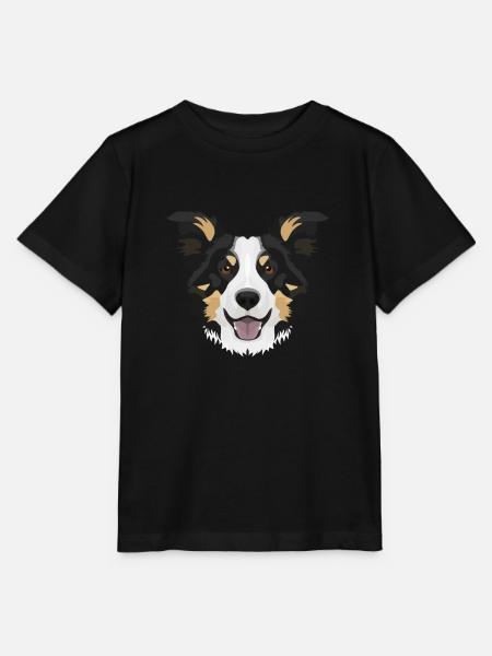 Lächelnder Border Collie - Stanley/Stella Kinder T-Shirt MINI CREATOR - Schwarz