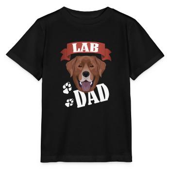 Schoko Labrador Dad, Hundepapa - Stanley/Stella Kinder T-Shirt MINI CREATOR  - Schwarz - Vorne - Mikhail (115cm)