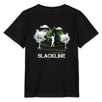Slackline, Balance Sport - Stanley/Stella Kinder T-Shirt MINI CREATOR  - Schwarz - Vorne - Mikhail (115cm)
