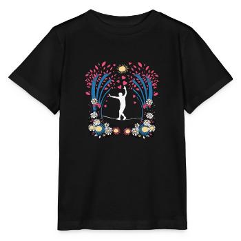 Slackline, Balance Sport - Stanley/Stella Kinder T-Shirt MINI CREATOR  - Schwarz - Vorne - Mikhail (115cm)