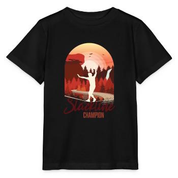 Slackline, Balance Sport - Stanley/Stella Kinder T-Shirt MINI CREATOR  - Schwarz - Vorne - Mikhail (115cm)