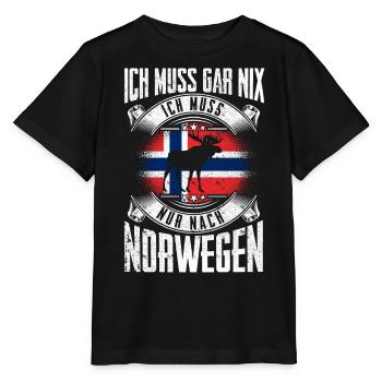 Norwegen - Stanley/Stella Kinder T-Shirt MINI CREATOR  - Schwarz - Vorne - Mikhail (115cm)