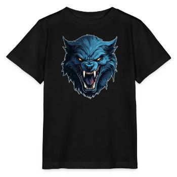 Werewolf, Dog, Monster, Beast, Beast, Mythical Animal, Moon - Stanley/Stella MINI CREATOR Kids’ T-Shirt - black - Front - Mikhail (115cm)