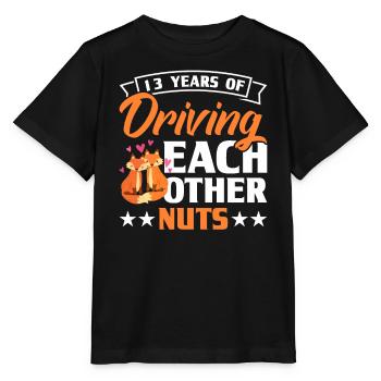 13 Jahre Liebe Zuneigung Fuchs Design - Stanley/Stella Kinder T-Shirt MINI CREATOR  - Schwarz - Vorne - Mikhail (115cm)