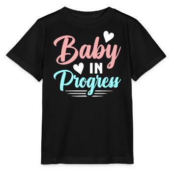 Baby In Progress Schwanger Werdende Mutter - Stanley/Stella Kinder T-Shirt MINI CREATOR  - Schwarz - Vorne - Mikhail (115cm)
