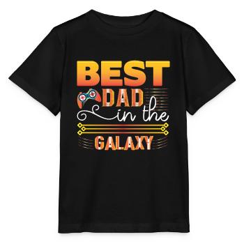Bester Vater in der Galaxie - Stanley/Stella Kinder T-Shirt MINI CREATOR  - Schwarz - Vorne - Mikhail (115cm)