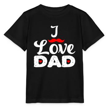 j’aime papa se - T-shirt bio MINI CREATOR Stanley/Stella Enfant - noir - Devant - Mikhail (115cm)