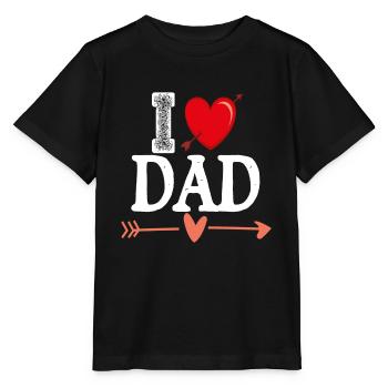 j’aime papa se - T-shirt bio MINI CREATOR Stanley/Stella Enfant - noir - Devant - Mikhail (115cm)