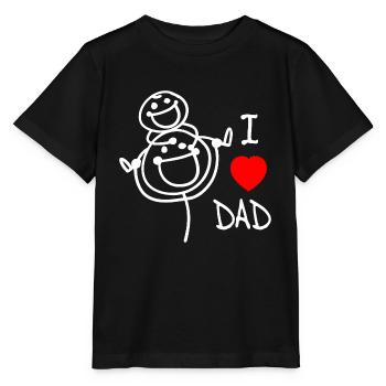 j’aime papa se - T-shirt bio MINI CREATOR Stanley/Stella Enfant - noir - Devant - Mikhail (115cm)