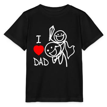 j’aime papa se - T-shirt bio MINI CREATOR Stanley/Stella Enfant - noir - Devant - Mikhail (115cm)