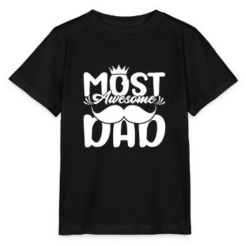 Most huge father - Father's Day - Stanley/Stella MINI CREATOR Kids’ T-Shirt - black - Front - Mikhail (115cm)