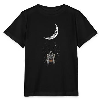 Mondschaukel, Raumfahrt, Raumfahrt Geschenke - Stanley/Stella Kinder T-Shirt MINI CREATOR  - Schwarz - Vorne - Mikhail (115cm)