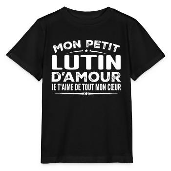 Geschenk Elf der Liebe, ich liebe dich von ganzem Herzen - Stanley/Stella Kinder T-Shirt MINI CREATOR  - Schwarz - Vorne - Mikhail (115cm)
