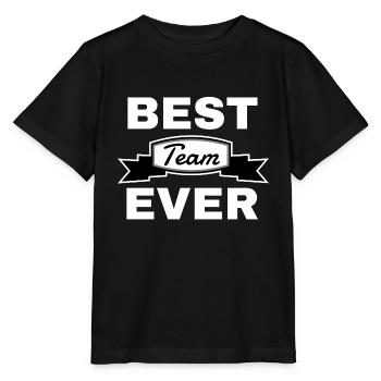 Chemise d'équipe • Meilleure équipe de tous les temps • Cadeau - T-shirt bio MINI CREATOR Stanley/Stella Enfant - noir - Devant - Mikhail (115cm)