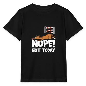 Springpferd ruht sich vor dem Sprung aus - Stanley/Stella Kinder T-Shirt MINI CREATOR  - Schwarz - Vorne - Mikhail (115cm)