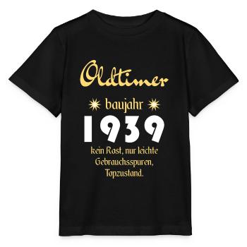 Oldtimer Baujahr 1939 - Stanley/Stella Kinder T-Shirt MINI CREATOR  - Schwarz - Vorne - Mikhail (115cm)