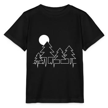 Forêt - T-shirt bio MINI CREATOR Stanley/Stella Enfant - noir - Devant - Mikhail (115cm)