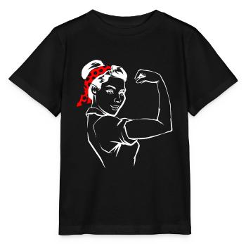 Femme forte - T-shirt bio MINI CREATOR Stanley/Stella Enfant - noir - Devant - Mikhail (115cm)