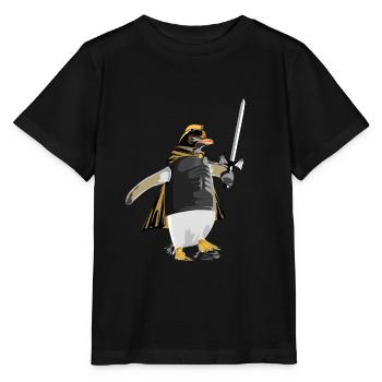 Manchot chevalier armure - T-shirt bio MINI CREATOR Stanley/Stella Enfant - noir - Devant - Mikhail (115cm)