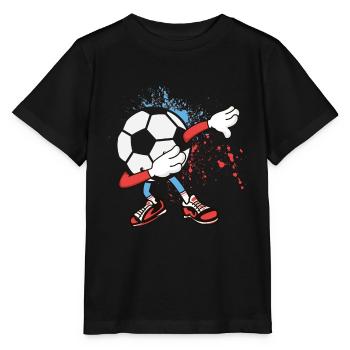 Dabbing Fußball - Stanley/Stella Kinder T-Shirt MINI CREATOR  - Schwarz - Vorne - Mikhail (115cm)