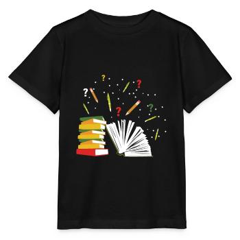 Books library - Stanley/Stella MINI CREATOR Kids’ T-Shirt - black - Front - Mikhail (115cm)