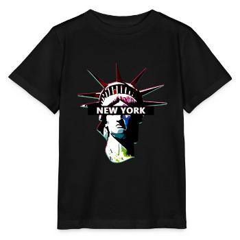 Freiheitsstatue New York - Stanley/Stella Kinder T-Shirt MINI CREATOR  - Schwarz - Vorne - Mikhail (115cm)