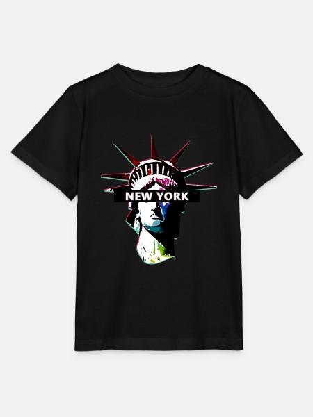 Freiheitsstatue New York - Stanley/Stella Kinder T-Shirt MINI CREATOR  - Schwarz
