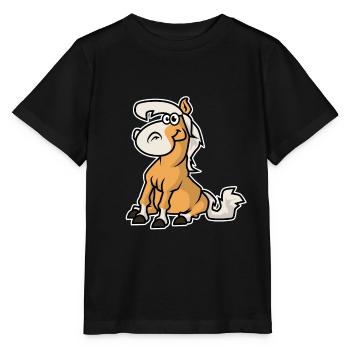 Haflinger - Stanley/Stella Kinder T-Shirt MINI CREATOR  - Schwarz - Vorne - Mikhail (115cm)