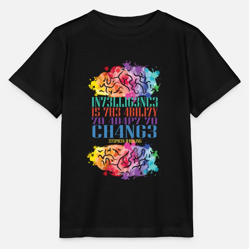Intelligence Is The Ability To Adapt To Change - Stanley/Stella Kinder T-Shirt MINI CREATOR - Schwarz
