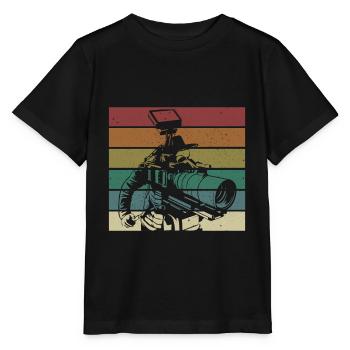 cameraman - T-shirt bio MINI CREATOR Stanley/Stella Enfant - noir - Devant - Mikhail (115cm)
