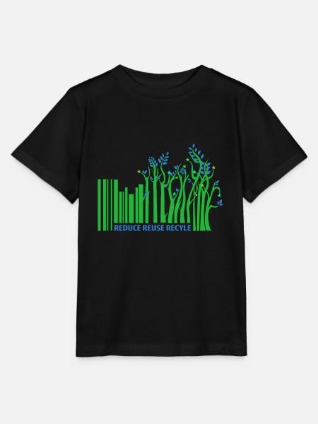 Reduzieren Und Recycling - Stanley/Stella Kinder T-Shirt MINI CREATOR  - Schwarz