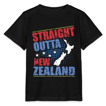 Neuseeland - Stanley/Stella Kinder T-Shirt MINI CREATOR  - Schwarz - Vorne - Mikhail (115cm)
