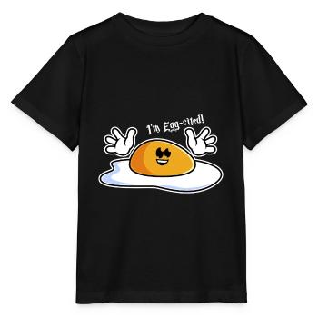 Oeuf excité - T-shirt bio MINI CREATOR Stanley/Stella Enfant - noir - Devant - Mikhail (115cm)