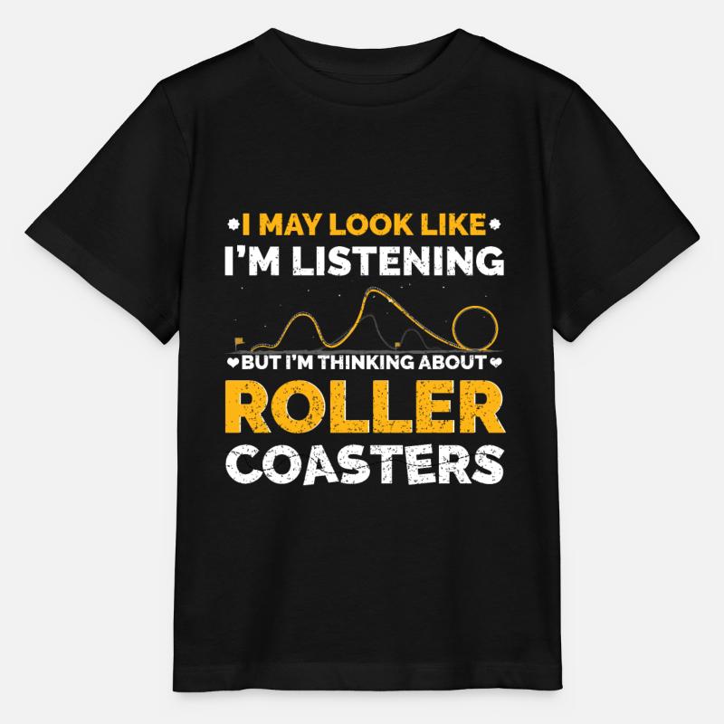 Roller coaster enthusiast - Stanley/Stella MINI CREATOR Kids’ T-Shirt - black