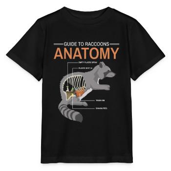 Anleitung Anatomie Waschbär - Stanley/Stella Kinder T-Shirt MINI CREATOR  - Schwarz - Vorne - Mikhail (115cm)