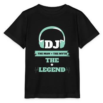 DJ man myth myth - T-shirt bio MINI CREATOR Stanley/Stella Enfant - noir - Devant - Mikhail (115cm)