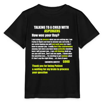 Aspergers Autism ADHD Shirt - Stanley/Stella MINI CREATOR Kids’ T-Shirt - black - Front - Mikhail (115cm)