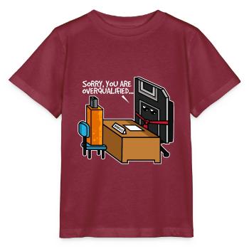 Entretien d'embauche avec clé USB - T-shirt bio MINI CREATOR Stanley/Stella Enfant - bordeaux - Devant - Kain (125cm)