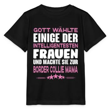 Border Collie - Border Collie Hund - Stanley/Stella Kinder T-Shirt MINI CREATOR  - Schwarz - Vorne - Mikhail (115cm)
