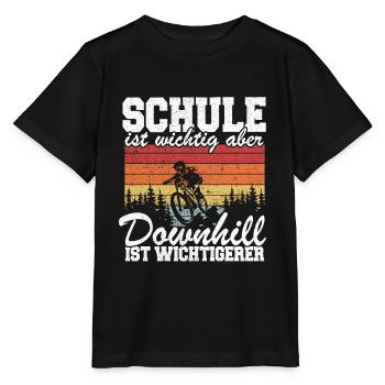 Downhill Mountainbike Kinder Geschenk MTB - Stanley/Stella Kinder T-Shirt MINI CREATOR  - Schwarz - Vorne - Mikhail (115cm)