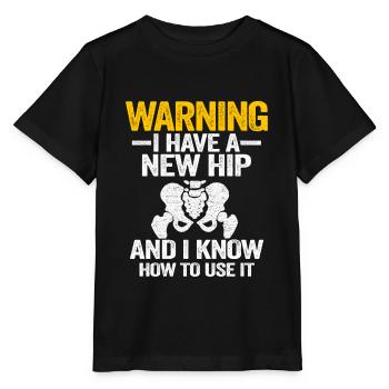 Hanche OP Chirurgie Récupération Drôle Nouvelle hanche - T-shirt bio MINI CREATOR Stanley/Stella Enfant - noir - Devant - Mikhail (115cm)