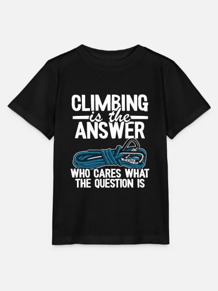 Klettern Ist Die Antwort Kletterer Bouldern Lustig - Stanley/Stella Kinder T-Shirt MINI CREATOR - Schwarz
