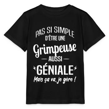 Grimpeuse - T-shirt bio MINI CREATOR Stanley/Stella Enfant - noir - Devant - Mikhail (115cm)
