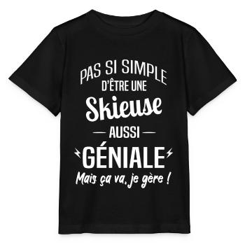 Skieuse - T-shirt bio MINI CREATOR Stanley/Stella Enfant - noir - Devant - Mikhail (115cm)