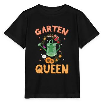 Garten Königin Deko Lustiges Gärtnerin Gärtner - Stanley/Stella Kinder T-Shirt MINI CREATOR  - Schwarz - Vorne - Mikhail (115cm)