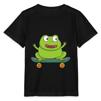 Frosch - Stanley/Stella Kinder T-Shirt MINI CREATOR  - Schwarz - Vorne - Mikhail (115cm)